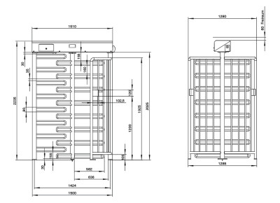 MPT 330 4-wing: Габаритные размеры