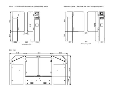MPW AFC: Габаритные размеры