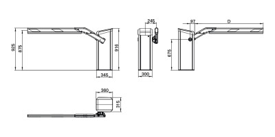 Parking Pro: Габаритные размеры