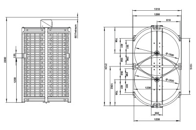 MPT 353 3-wing: Габаритные размеры
