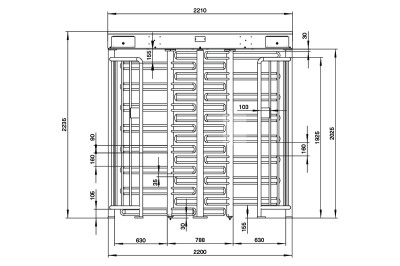 MPT 353 3-wing: Габаритные размеры