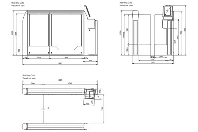 Boarding Gate: Габаритные размеры